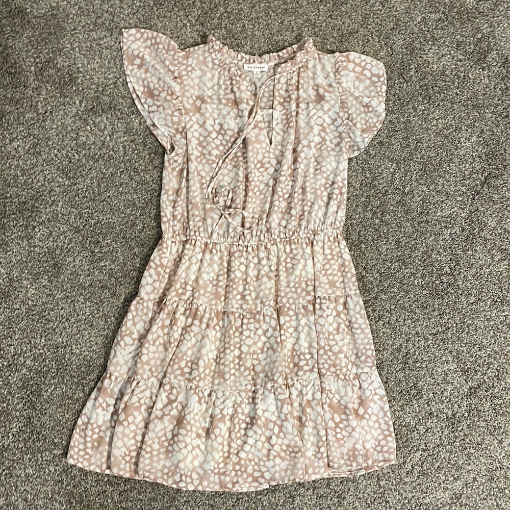 Cream tan dress